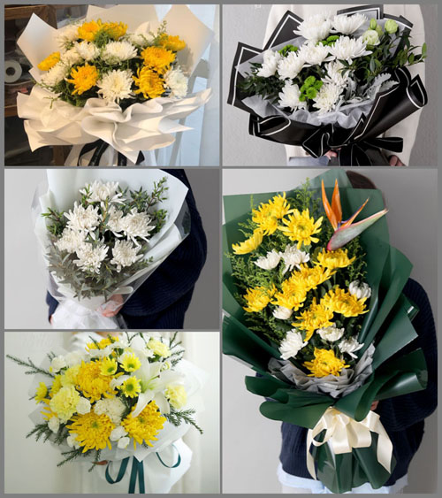 贵州贵阳息烽县流长乡白事花束代送